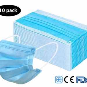 Plava jednokratna medicinska 3-slojna maska za lice - 10 komada